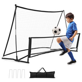Costway 2-in-1 Portable Soccer Rebounder Net Soccer Trainer Dual-side Football Practice