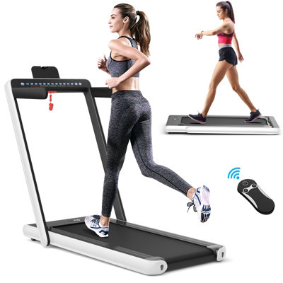 Costway 2-In-1 Treadmill 2.25HP Folding Electric Treadmill Walking ...