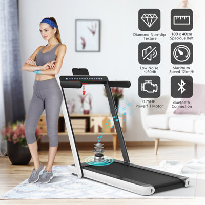 Costway 2-In-1 Treadmill Folding Electric Treadmill Walking