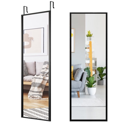 Costway 2 IN1 Full Length Mirror Over the Door Dressing Mirror Wall