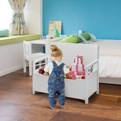 Costway 2 IN1 Wooden Shoe changing Bench Shoe Storage Cabinet Organizer Padded Seat