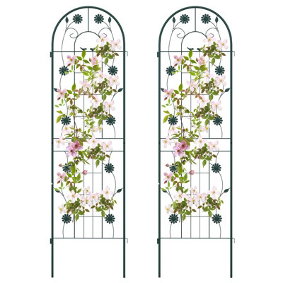 Costway 2 Pack 180 x 50cm Garden Trellis Rustproof Metal Fencing ...