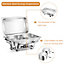 Costway 2 Pack 9L Chafing Dish Stainless Steel Food Warmers Set with 4 Half Size Pans
