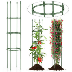 Costway 2-Pack Garden Plant Trellis Tomato Cage w/ Adjustable Height 143 cm Flower Support