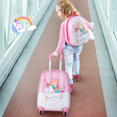 Pink kids luggage sales