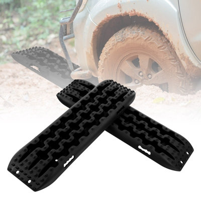 Costway 2 PCS 4WD Recovery Traction Tracks Mats Off-Road Traction