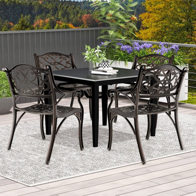 Aluminum patio dining sets hotsell