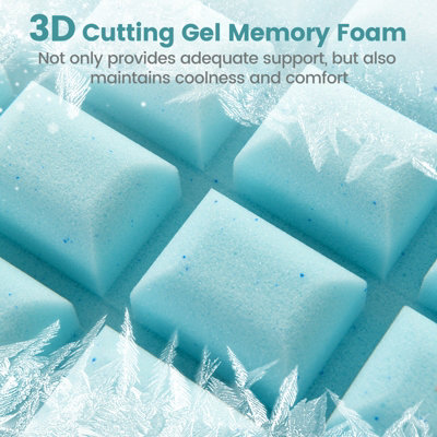 Costway 2 Pcs Gel Memory Foam Pillow Set 3D Cutting Air Flow Cooling Pillows - 5