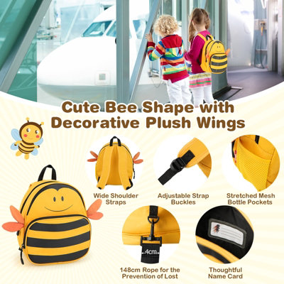 Costway 2 PCS Kids Luggage Set 4L Backpack + 17L Ride-on & Carry-on Hardshell Suitcase - 9