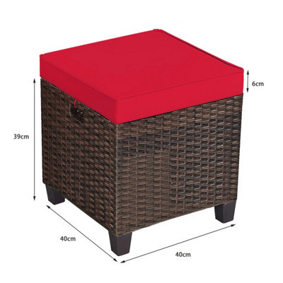 Garden footstool rattan sale