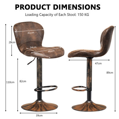 Gas lift best sale bar stools b&q