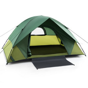 Costway 2-person Camping Tent Outdoor Portable Double-layer Tent w/ Removable Rain Fly