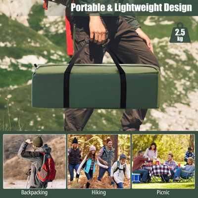 Costway 2-person Camping Tent Outdoor Portable Double-layer Tent w/ Removable Rain Fly - 9