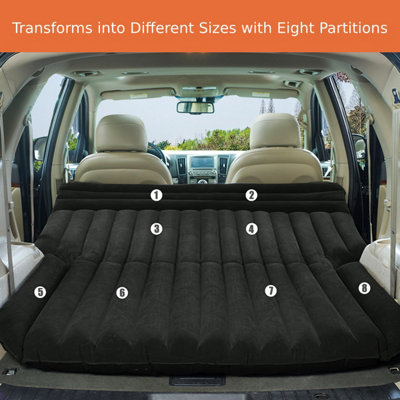 Costway 2 Person Inflatable Car Mattress w/ Air Pump & Storage Bag Portable Car Bed