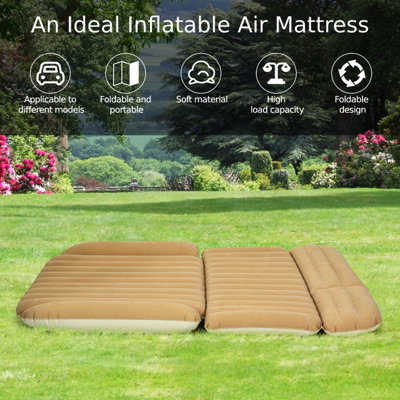 Costway 2 Person Inflatable Car Mattress w/ Air Pump & Storage Bag Portable Car Bed - 4