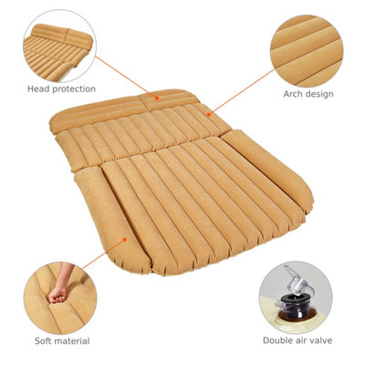 Costway 2 Person Inflatable Car Mattress w/ Air Pump & Storage Bag Portable Car Bed - 7