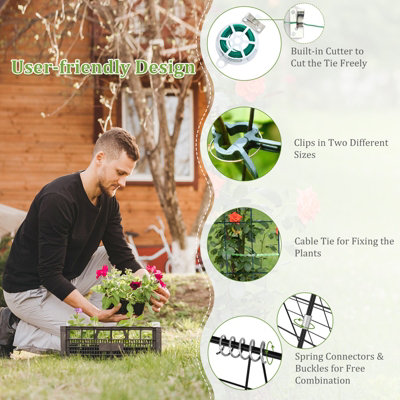 100/200Pcs Plant Support Clips Plastic Tomato Trellis Clips For Climbing Plants | UK