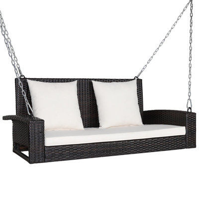 Rattan store bench swing