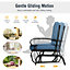 Costway 2 Seater Outdoor Bench Swing Glider Chair Loveseat W/ Comfortable Cushions