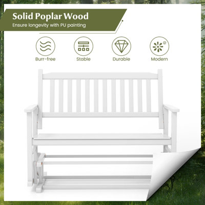 White porch glider discount