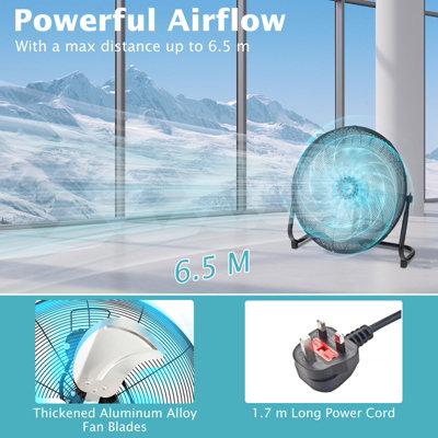Costway 20" Industrial Drum Fan High-Velocity Direct-Driven Barrel Floor Fan 3 Speed - 4