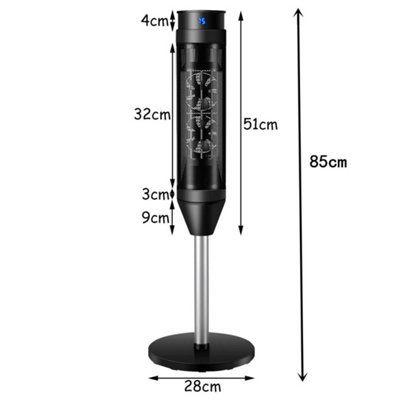 Costway 2000W Electric Tower Fan Heater Oscillating Ceramic PTC W/ Digital Timer & Remote