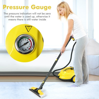 Costway 2000W Rolling Steam Mop Hand Held Cleaner Steamer Floor Carpet Wash Window - 5