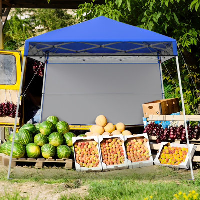COSTWAY 210 x 210 cm Pop up Canopy Tent Portable Backpack Canopy-Blue