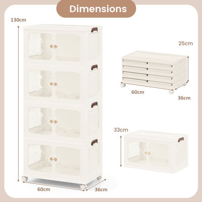 Costway 212L Storage Bins Stackable Storage Containers with Lid ...
