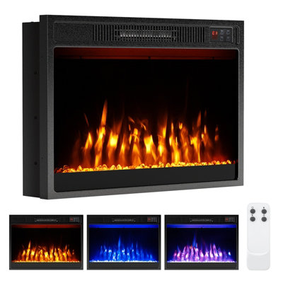COSTWAY 23 Inches Electric Fireplace Insert 750W/1500W Fireplace