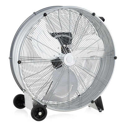 COSTWAY 24 Inch High-Velocity Industrial Drum Fan Portable Heavy-Duty Metal Fan