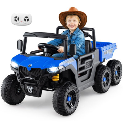 Costway 24V Ride on Dump Truck Ride on Car with Electric Dump Bed