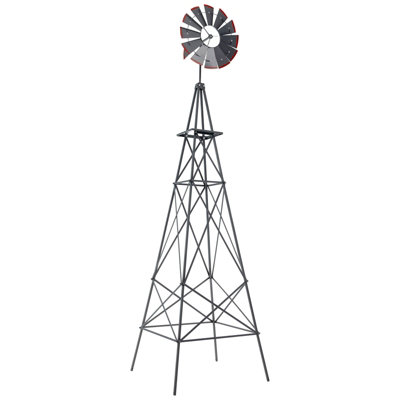 Zonnebloem windmolen van metaal met grondstandaard - windspinner sculptuur voor in de