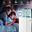 Costway 25L/Day Home Dehumidifier w/ Auto Drainage 24H Timer Overflow Protection Laundry Dehumidifier 6.5L Water Tank