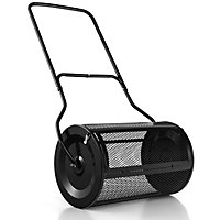 Costway 27 Inch Compost Spreader Peat Moss Spreader with Upgrade U-shaped Handle