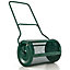 Costway 27 Inch Compost Spreader Peat Moss Spreader with Upgrade U-shaped Handle