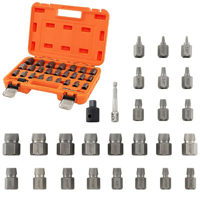 thumbnail image 2 of 13-Piece Screw Extractor Set - Easy Out Bolt Remover Kit With 3/8" Drive For Damaged & Broken Screws 2 of 6