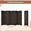 Costway 271 x 180cm 6-Panel Room Divider Folding Privacy Screen