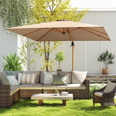 allen roth 10 ft square offset patio umbrella LAUSAINT HOME Outdoor Aluminum Umbr  Lausaint Home day sun coverage 10 X 13 Ft Cantilever