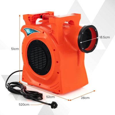 Costway 2HP/2300W Commercial Air Blower Giant Inflatable Bounce House Air Pump Fan