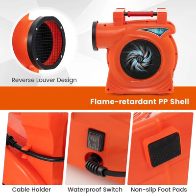 Costway 2HP/2300W Commercial Air Blower Giant Inflatable Bounce House Air Pump Fan - 8