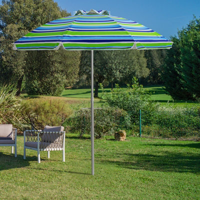 9ft patio umbrella base Formosa Covers Replacement Canopy 6 Ribs in Fuchsia (Canopy Only) Air vented canopy at the top designed for air flow and prevent from inversion Ainfox Outdoor Patio Umbrella with