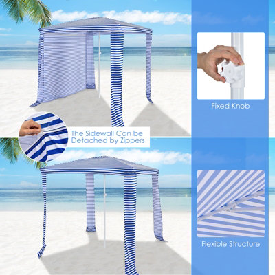 Costway 2m x 2m Outdoor Garden Gazebo Foldable Beach Cabana Sunshade Canopy W/ Bag