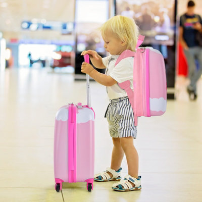 Costway 2PCS 12" 16" ABS Kids Suitcase Backpack Luggage Set School Travel Lightweight - 3