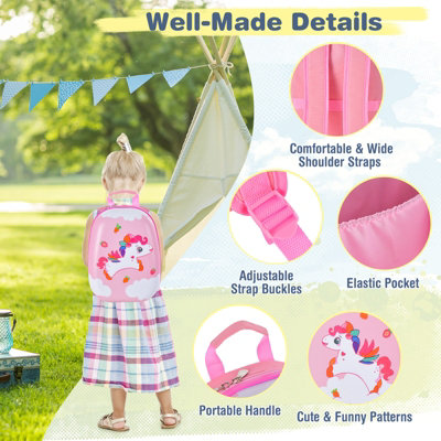 Costway 2PCS 12" 16" ABS Kids Suitcase Backpack Luggage Set School Travel Lightweight - 9