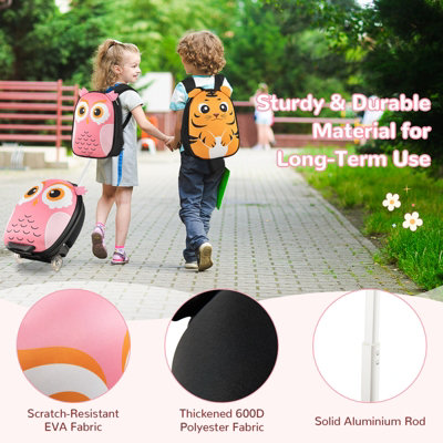 Costway 2PCS 30CM 40CM ABS Kids Suitcase Backpack Set Portable & Lightweight School Travel Luggage - 7