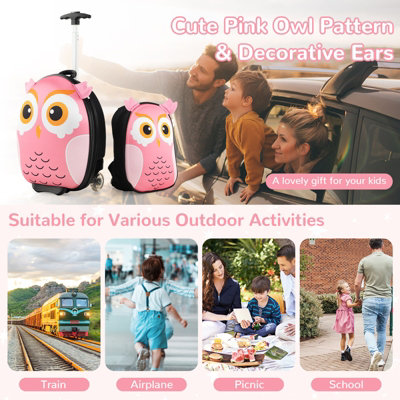 Costway 2PCS 30CM 40CM ABS Kids Suitcase Backpack Set Portable & Lightweight School Travel Luggage - 8