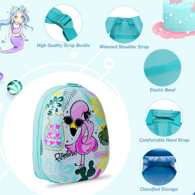 Costway 2PCS ABS Kids Luggage Set 12'' Backpack 16'' Suitcase Children Girls Travel - 7