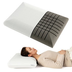 Costway 2Pcs Bamboo Charcoal Memory Foam Pillow Set 3D Cutting Air Flow Pillows