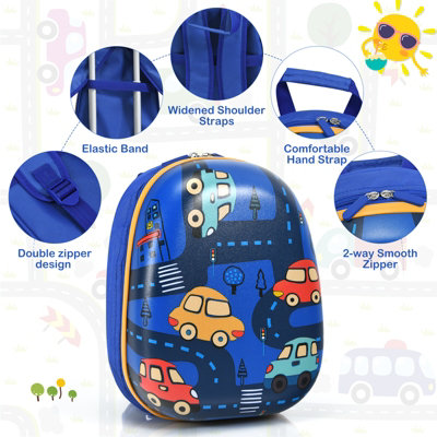 Gymax 2 PCS Kids Carry-on Luggage Set 12'' Backpack And 18'' Rolling